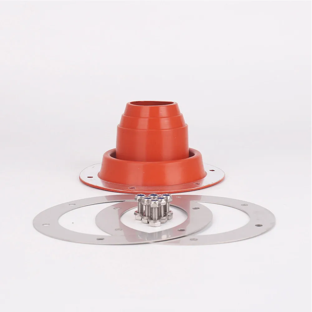 

Stove Jack Kit Chimney Anti-Scald Flashing Kit Heat Resistant Silicone Compatible Triple Wall Pipe Sections For Bell Tent
