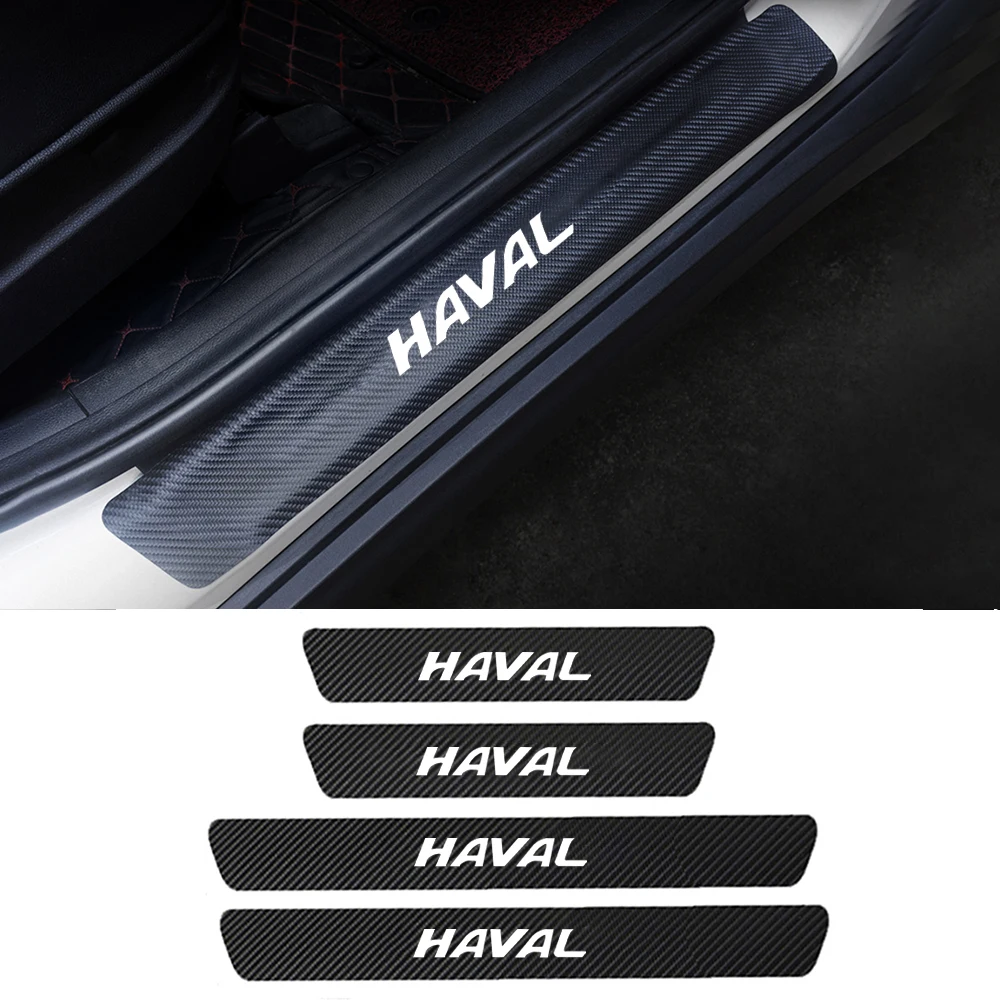 

4PCS Carbon Car Door Threshold Sill Protector Pedal Stickers For Haval H6 H6s Jolion F7 F7X M6 H9 H1 H2 H2s H3 H4 H5 H7 H8 F5