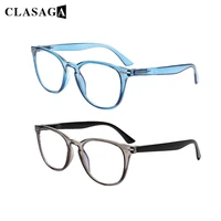 clasaga 2 pack prescription reading glasses rectangular spring hinge lightweight comfortable mens ladies hd reading glasses
