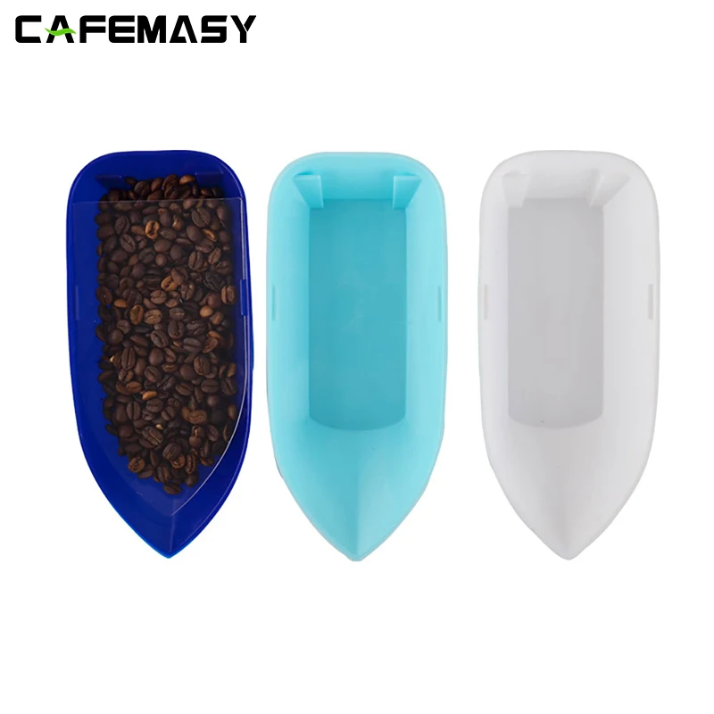 

New Design Food Grade PP Plastic Snack Coffee Cupping Sample Tray Boat Shape Coffee Bean Tray Reusable Coffee Raw Bean Plate