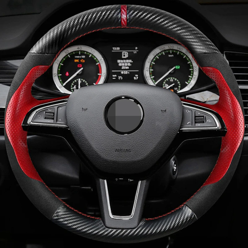 

Строчка ручной работы для Skoda Karoq Kodiaq scout Yeti 2017 2018 оригинальная оплетка рулевого колеса на заказ