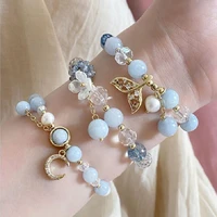 2022 moon cloud flower jewelry accessories wholesale cute popcorn beads bracelet friendship glass bracelets for girls star