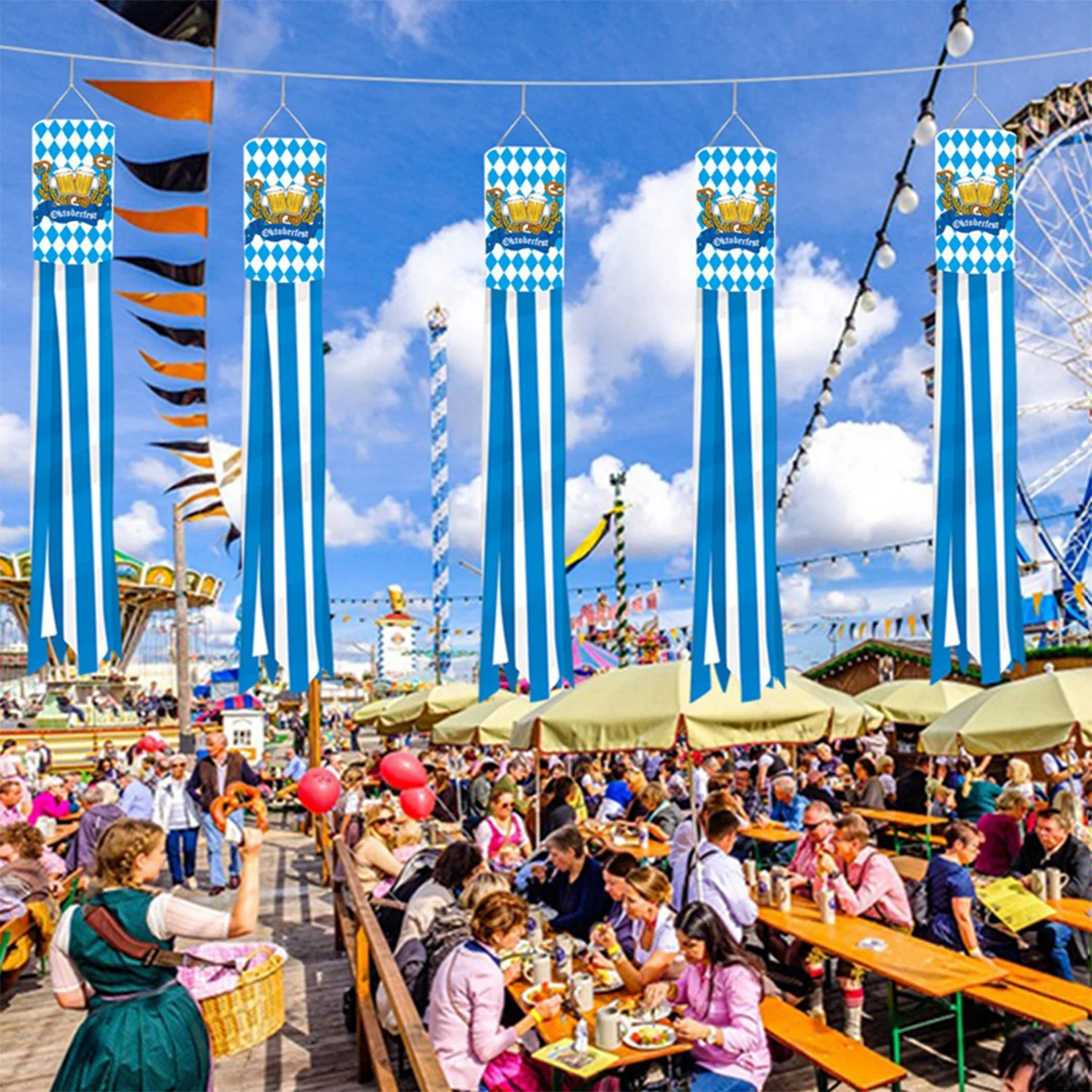 Октоберфест баварский флаг ветроуказатель открытый подвесной ветровой носок