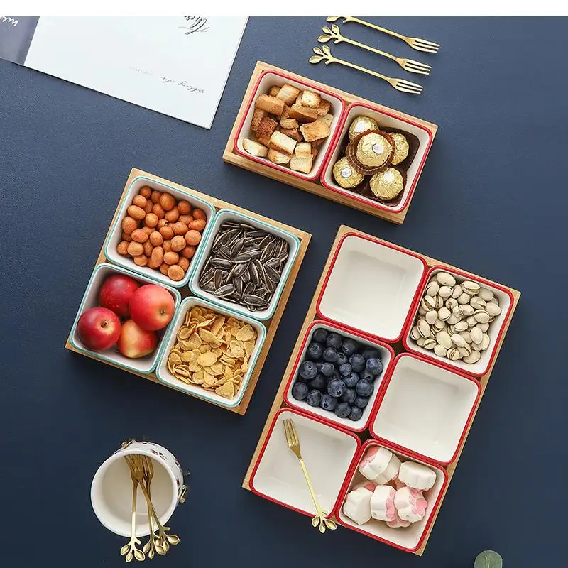 Керамическая тарелка для закусок ваза фруктов журнальный столик гостиной