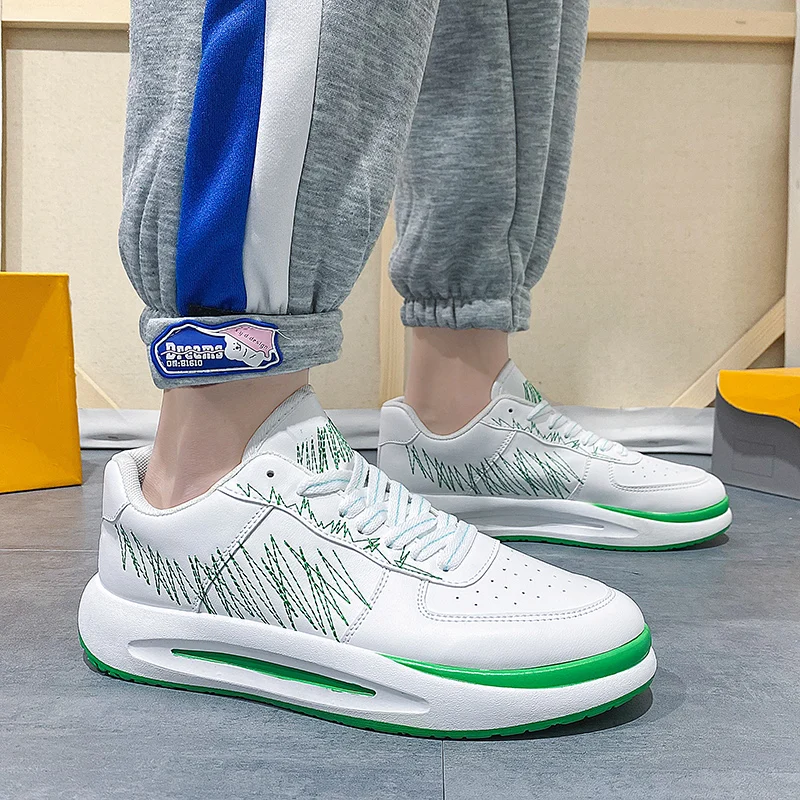 

All-match Fashion Men's Casual Shoes Summer Breathable Men's Shoes Non-slip Shock-absorbing Sports Shoes Men's Thick-soled Shoes