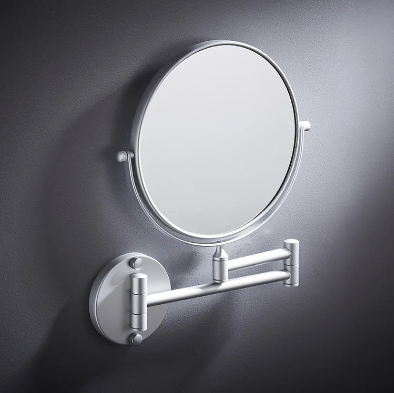 Настенное зеркало для макияжа в ванную комнату телескопическое косметическое