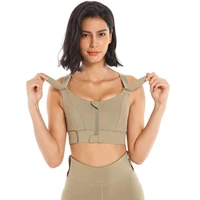 women sports bras front zipper plus size crop top yoga vest adjustable strap shockproof gym fitness athletic bra