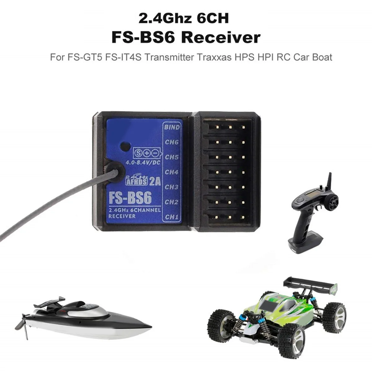 Для приемника FlySky 2 4 ГГц 6 каналов AFHDS2 для FS-BS6 GT2E GT2G FS-GT5 Радиоуправляемый