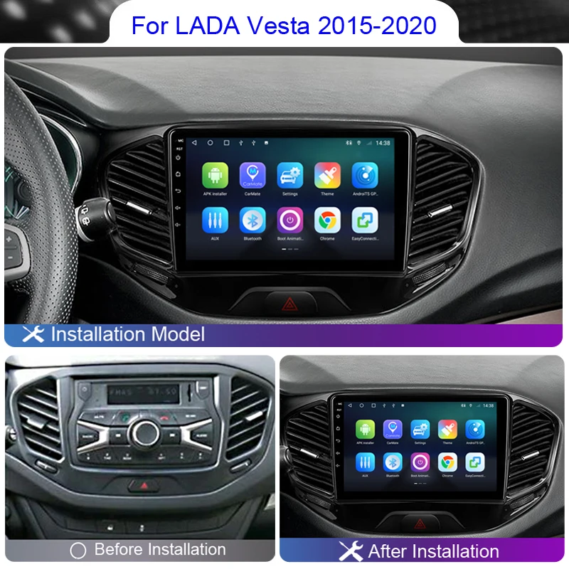 Автомагнитола Roadwise 2 din мультимедиа для LADA Vesta Cross Sport 2015 2016 2017 2019 2020 4G Wi-Fi GPS DVD 2din DSP
