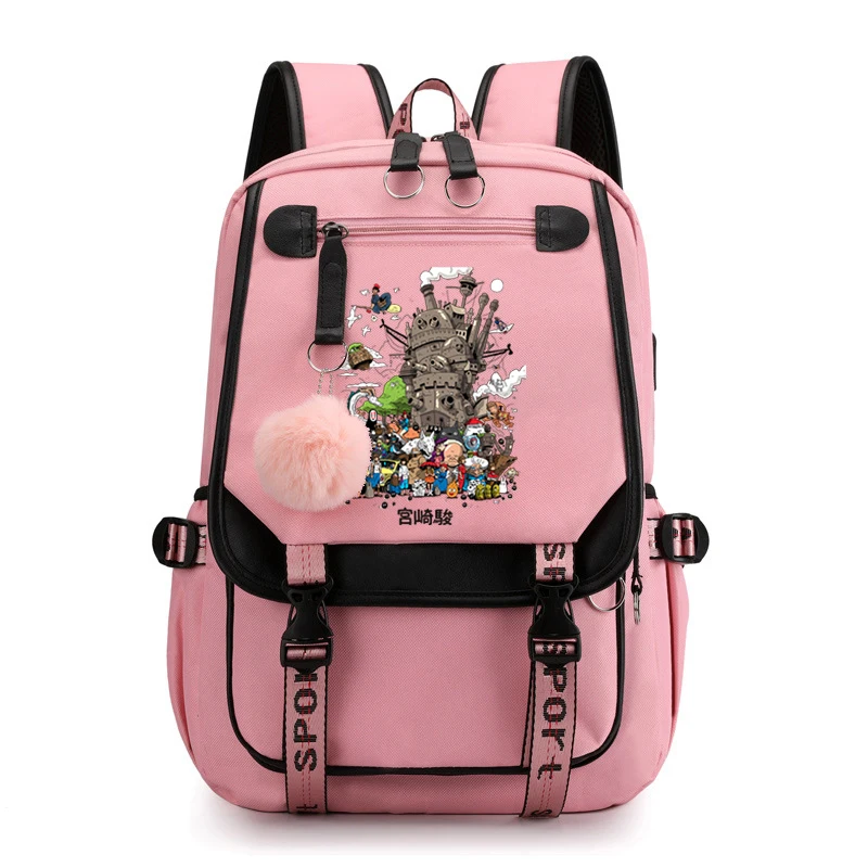 

Howl's Moving Castle School Bags for Teenage Girls Vinatge Mochila Escolar Casual Travel Backpack Women Sac A Dos Bolsos Mujer