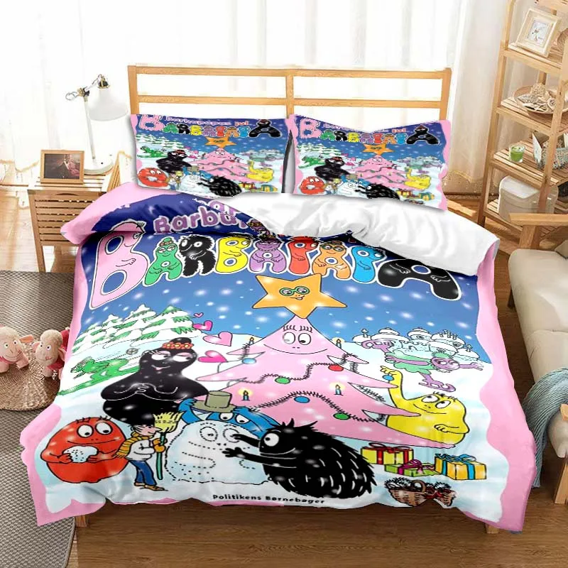 

Комплект постельного белья с милым мультяшным рисунком, мягкий пододеяльник для взрослых и детей, двойная кровать, Королевский размер, пододеяльник для детской кровати