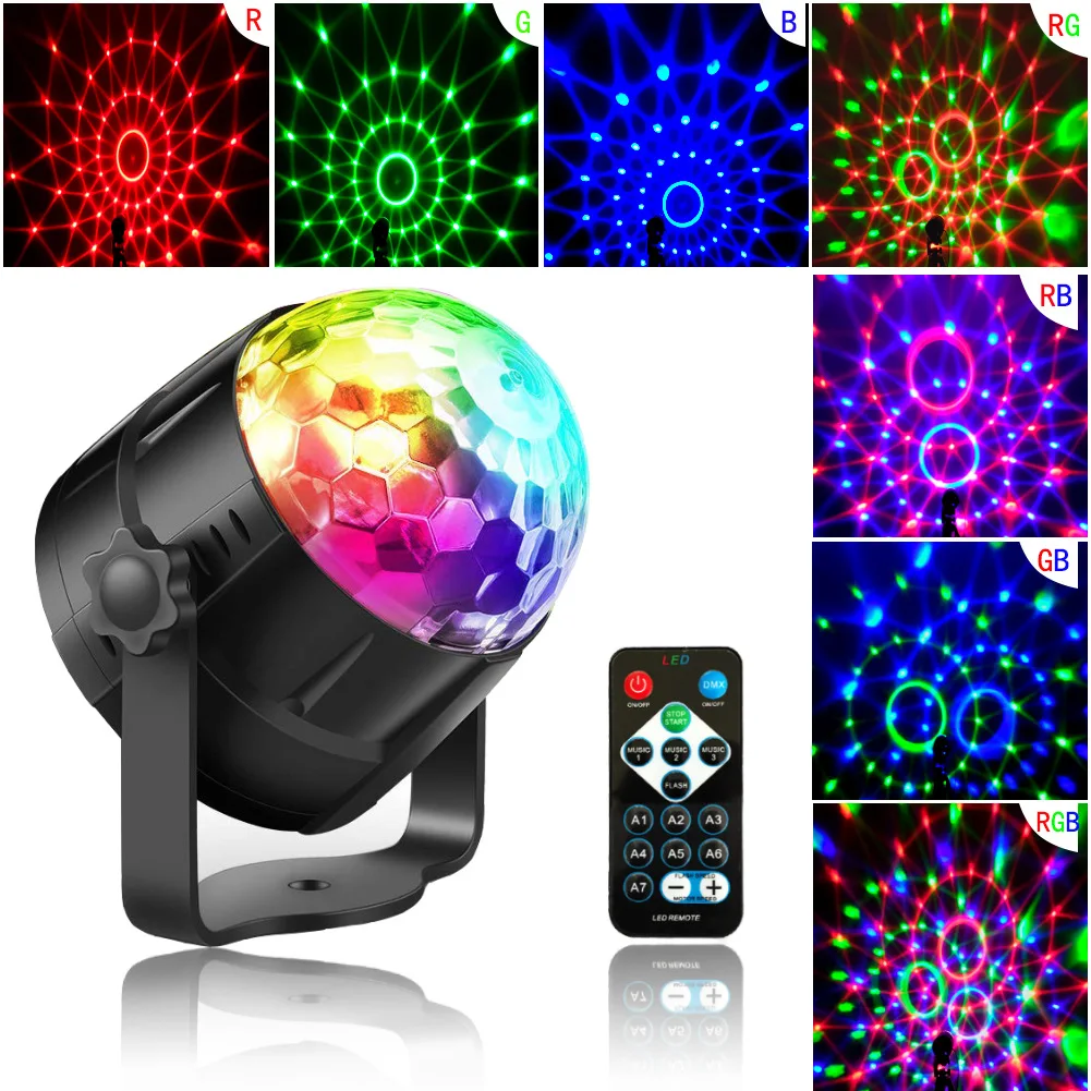 

LED Colorful Stage Dancing Party Light DJ Disco KTV Bar Rotating Flashing Atmosphere Crystal Light Smart Home Life Product
