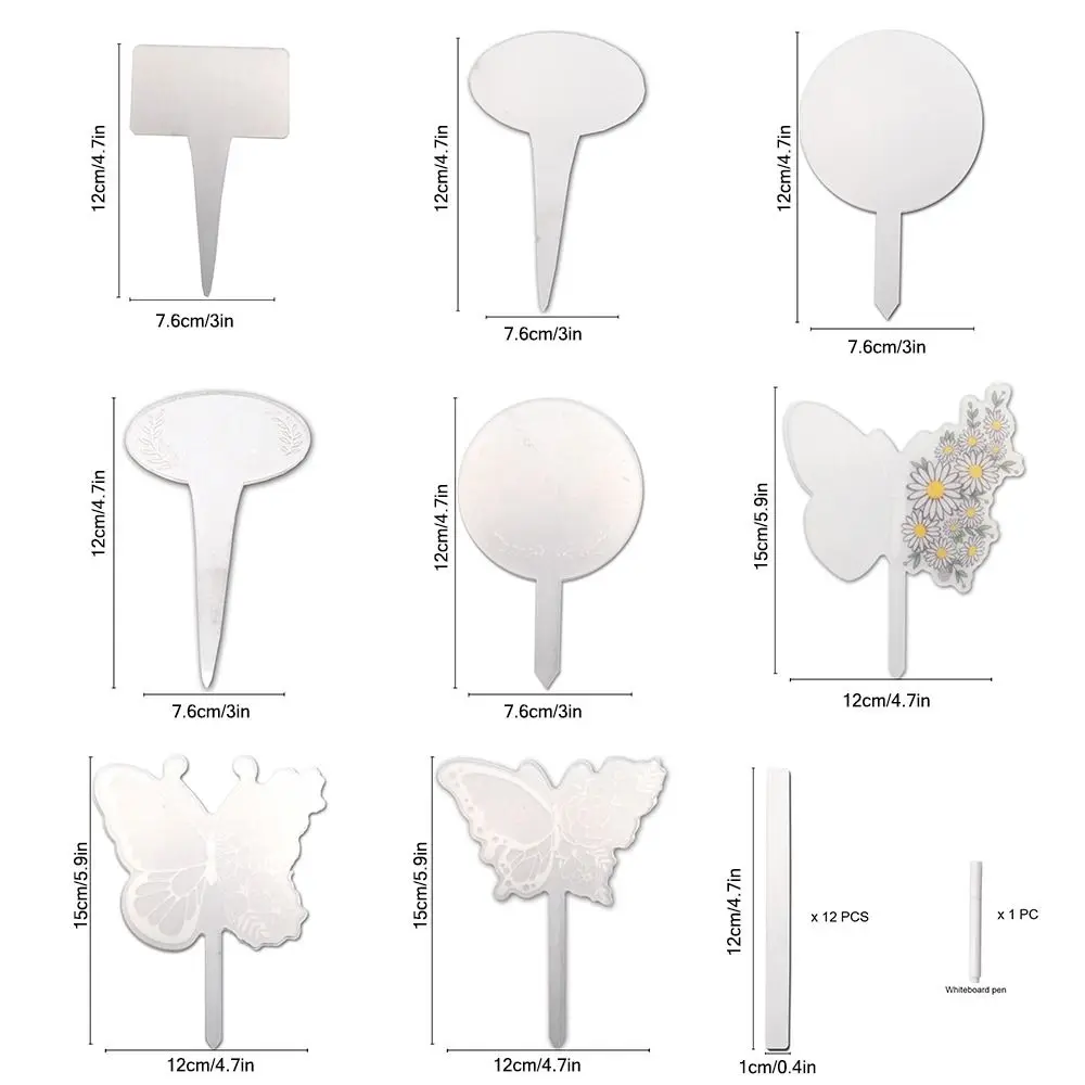 Креативные акриловые этикетки для садоводства полупрозрачные маркеры в форме