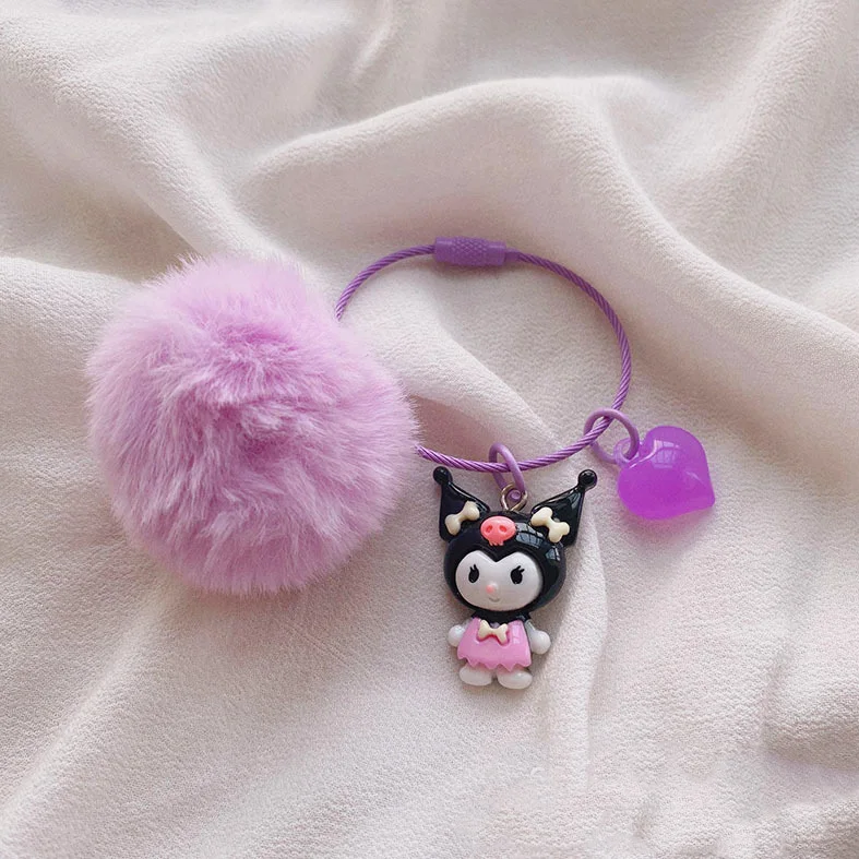 

Anime Keychain Sanrio Cinnamoroll Kuromi Accessories Kawaii Cute Beauty Cartoon Doll Bag Pendant Toys for Girls Birthday Gift