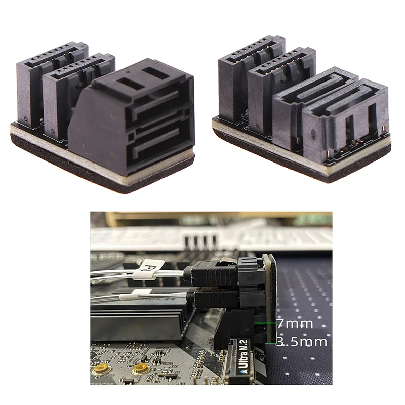 

1 шт., угловой адаптер SATA для компьютера, 90/180 градусов