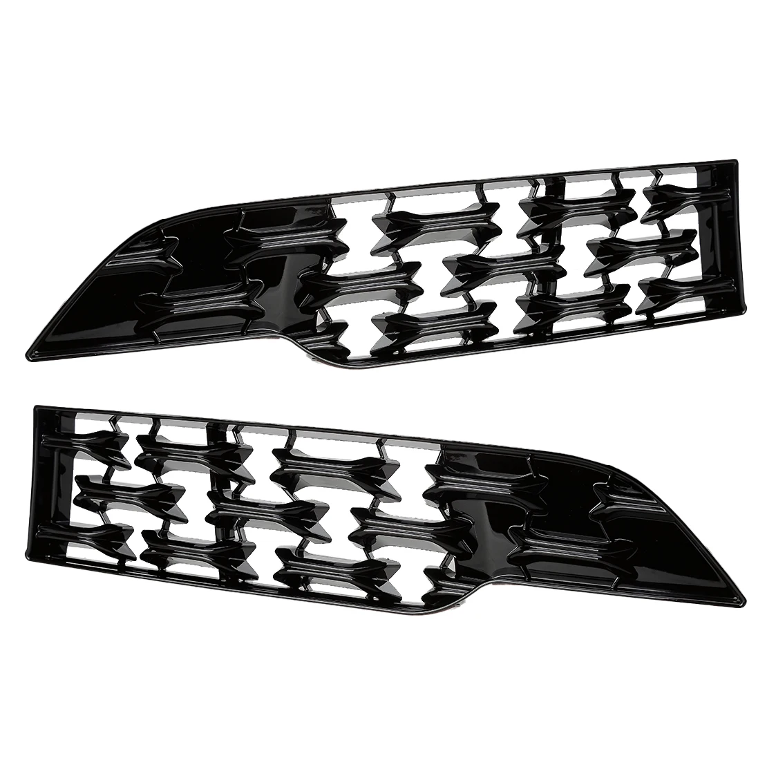 1 пара глянцевый черный передний бампер для автомобиля нижний гриль решетка