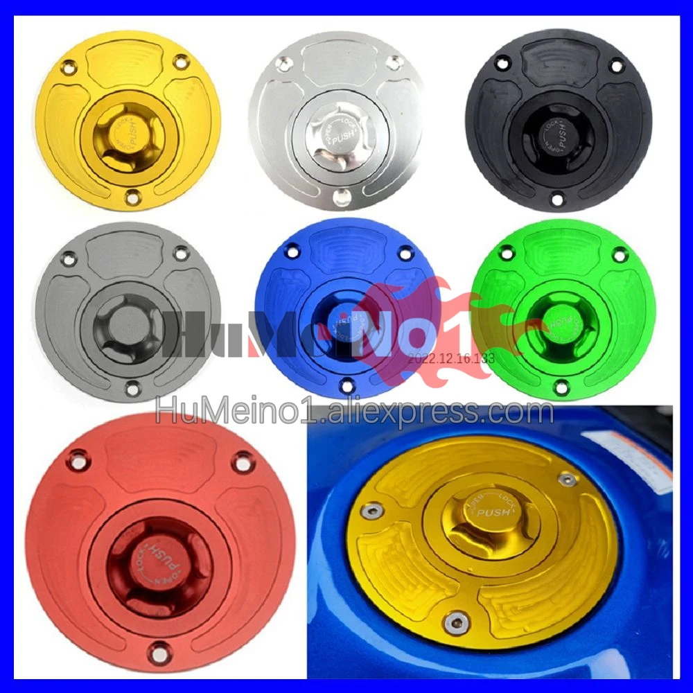 

CNC Keyless Gas Cap Fuel Tank Cover For SUZUKI GSXR1300 Hayabusa GSXR 1300 1300CC 96 97 98 1999 2000 2001 Oil Fuel Filler Caps