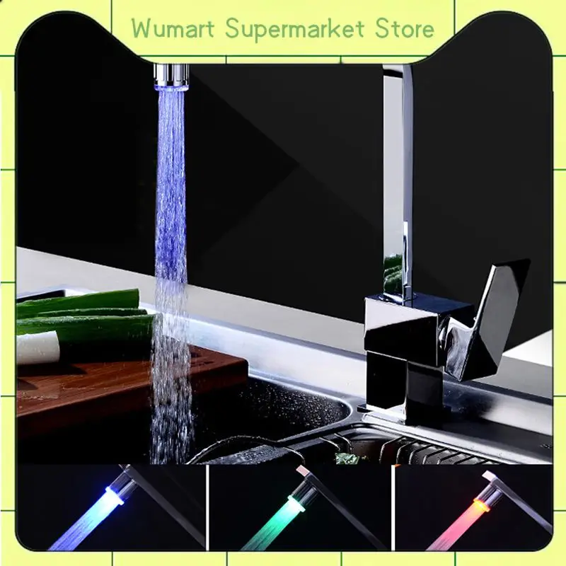 

Water Faucet Temperature Sensor Led Light Glow Faucet Aerator Tap With Converter Sensitive Shower Water Tap Bathroom Accessories