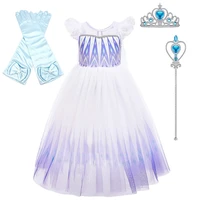 little girls princess dress up children new elsa carnival ruffles gown kids summer pageant sleeveless clothing ball luxury dress