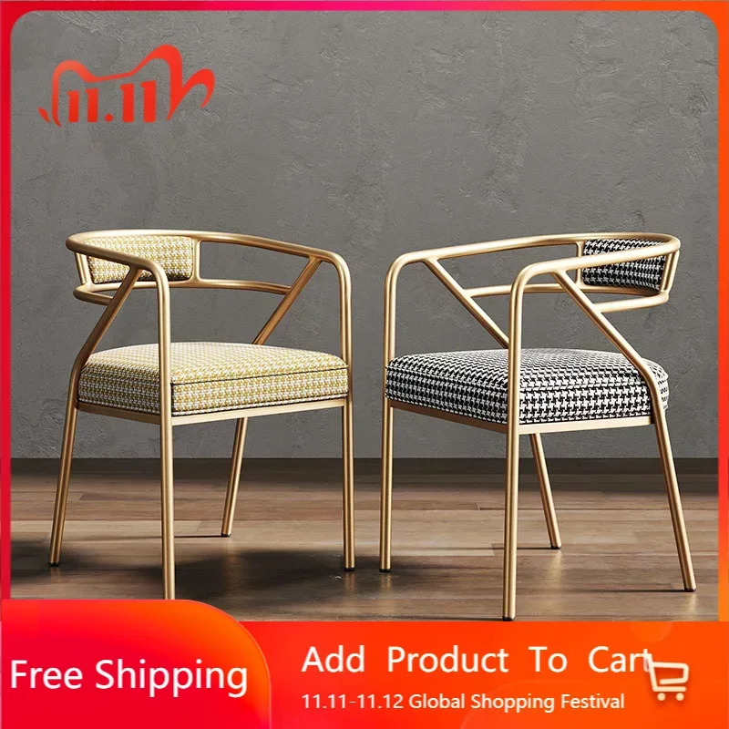 

Дизайнерские стулья для гостиной, современные стулья для столовой в ресторане, Роскошная золотая металлическая мебель для дома WSW15XP