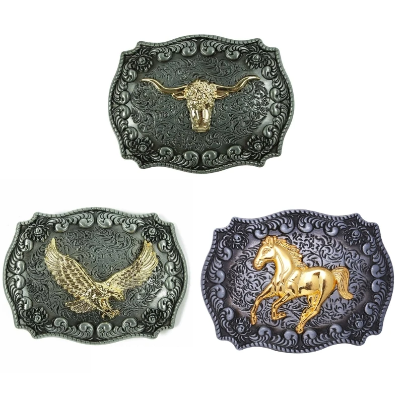 

E9LC Female Waist Belt Buckles Western Cowgirl Metal Buckle Belt Clothing Accessories