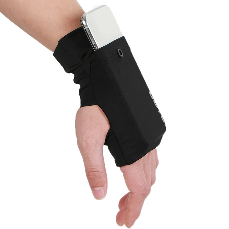 

Running Wristband Phone Holder 4-7.5inch Armband Wrist Bag Mini Sports Palm Bag Fitness Phone Cover Stretch Breathable Glove