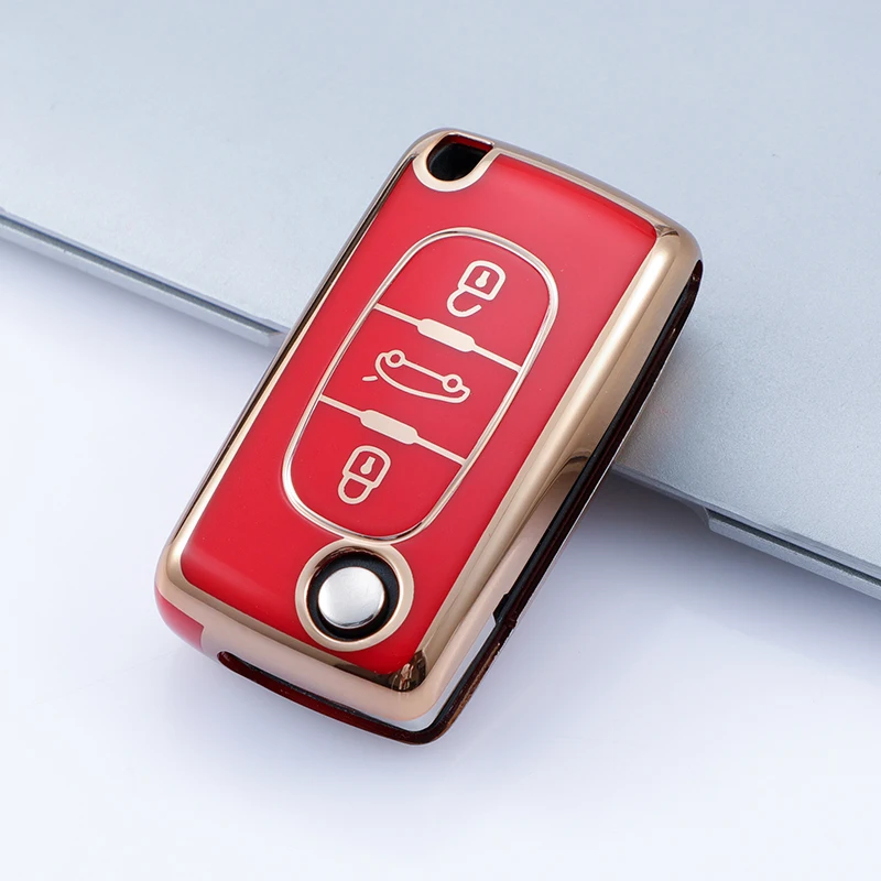 

ТПУ чехол для автомобильного ключа для PEUGEOT 207 307 308 407 408 для Citroen C3 C4 C4L C5 C6 дистанционное управление 2 3 кнопки защитный чехол для ключа