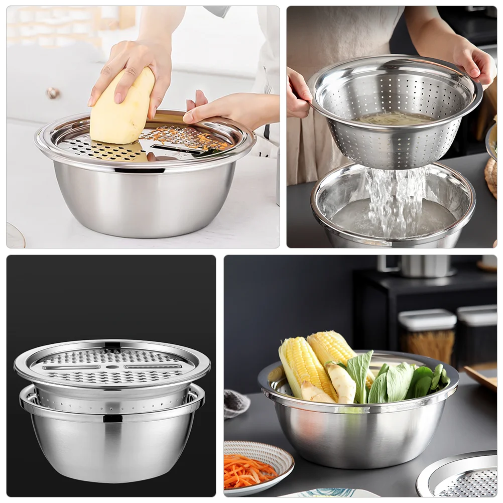 

Grater to Drain Sink Filter Slicers for Vegetables Stainless Steel Pot Wash Rice Tool