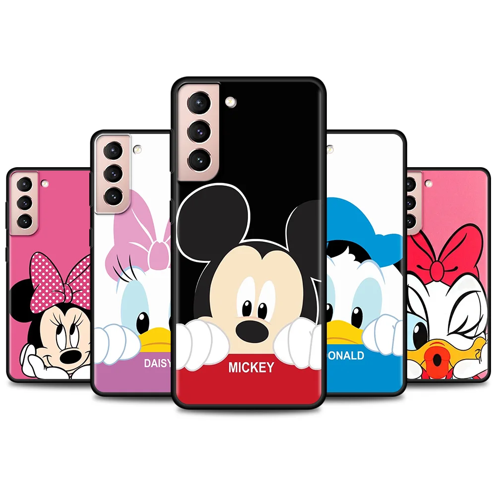 

Disney Cartoon Cute Mickey Minnie Mouse and Donald Duck Silicone Shell For Samsung Galaxy S10 4G 5G S9 S8 Plus S7 Edge S10e Case