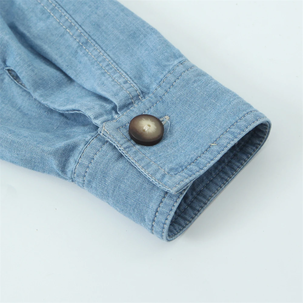 Женская летняя рубашка с длинным рукавом и воротником-стойкой