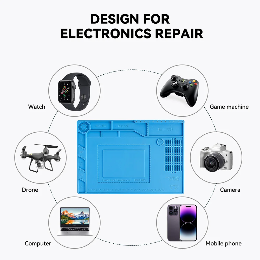 Силиконовый паяльный коврик ESD антистатический термостойкий изоляционный