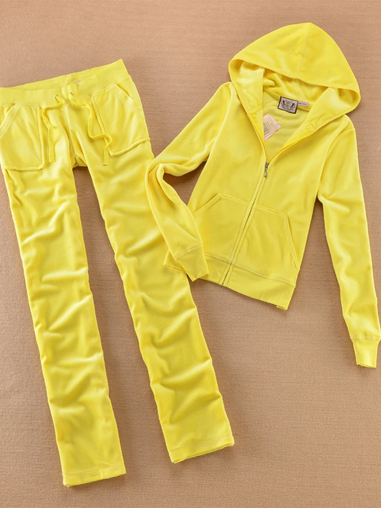 2021 Высококачественный бархатный спортивный женский Велюровый костюм из двух