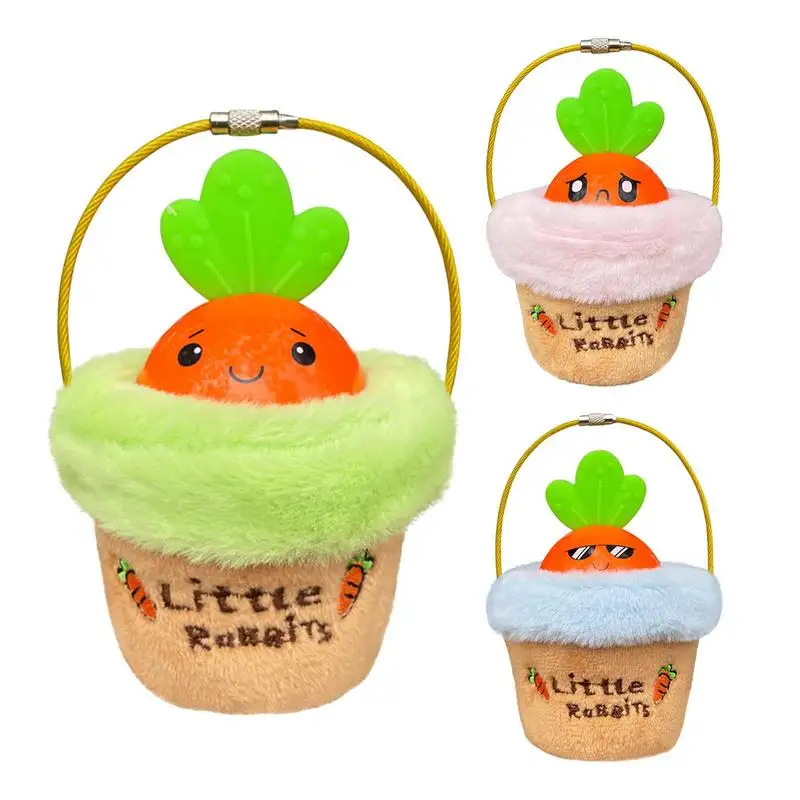 

Kawaii Carrot Plush Toy Plush Keychains Pulling Radish Funny Vegetables Potted Couple Keychain Children Toy Stuffed Toys