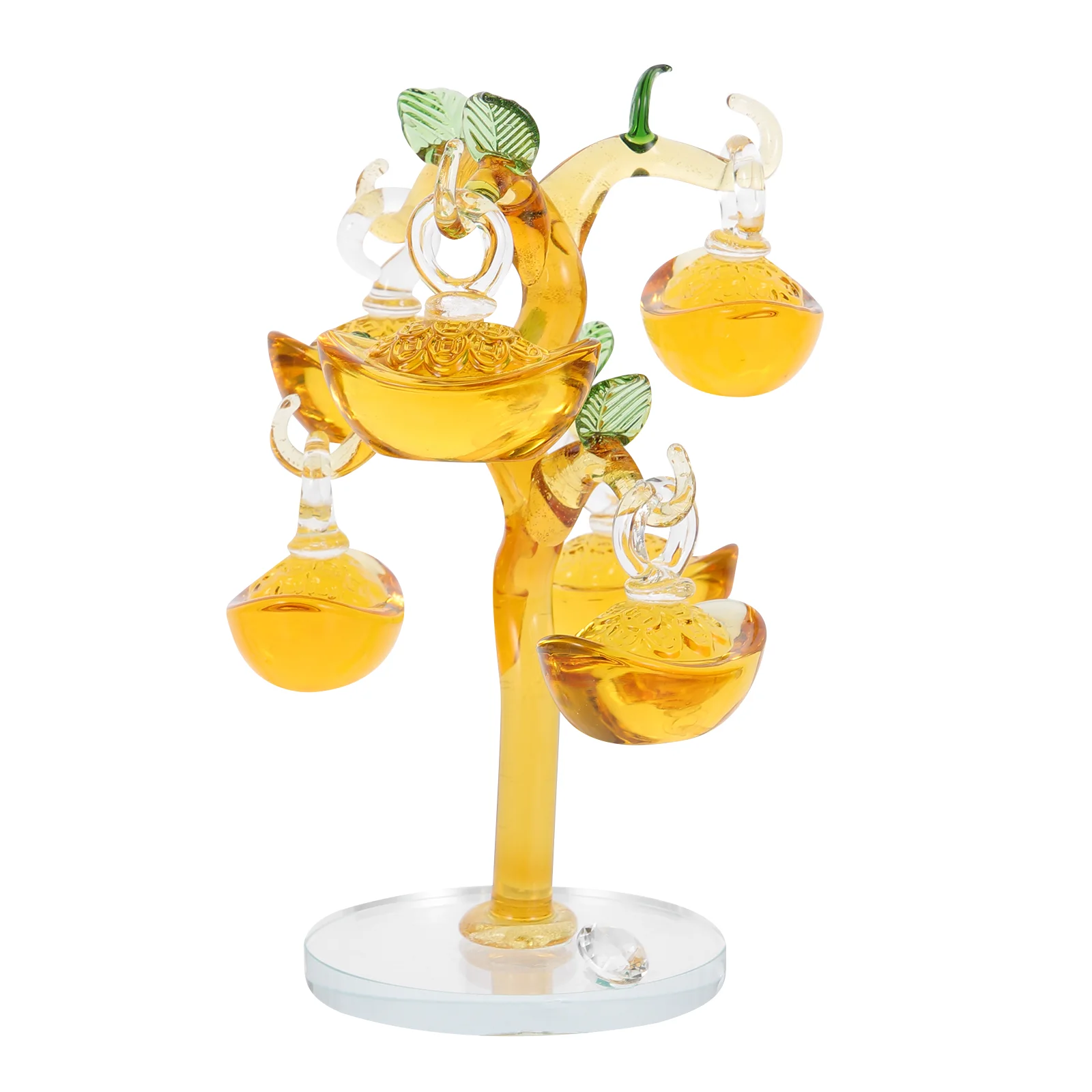 

1 Set Delicate Glass Money Tree Decor Home Luck Money Tree Ornament for Home
