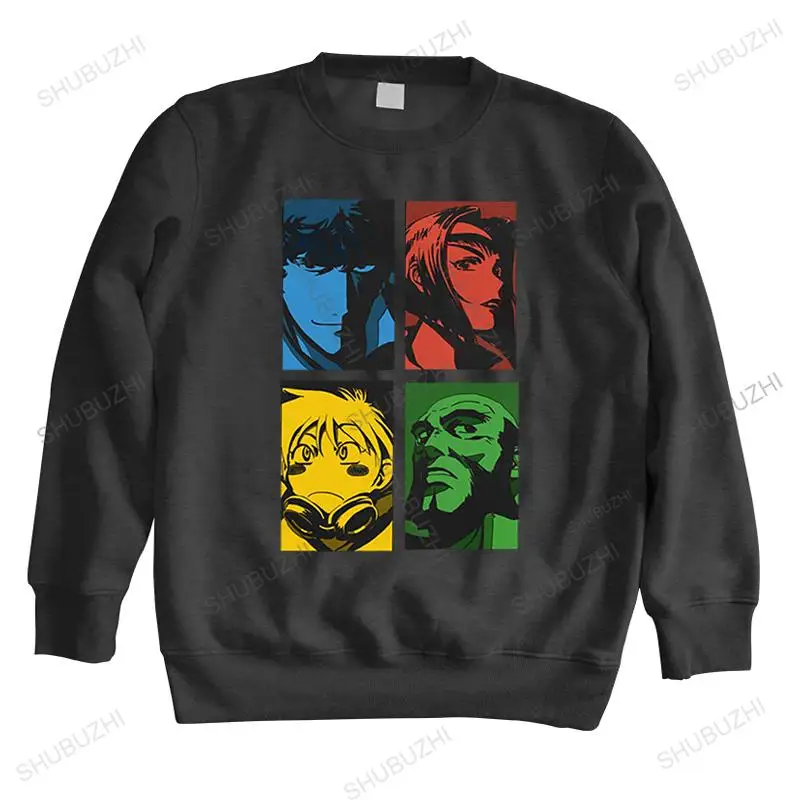 

Свитшот мужской в стиле 90-х, повседневная мягкая хлопковая приталенная кофта с рисунком аниме Cowboy Bebop, подарок для фаната манги