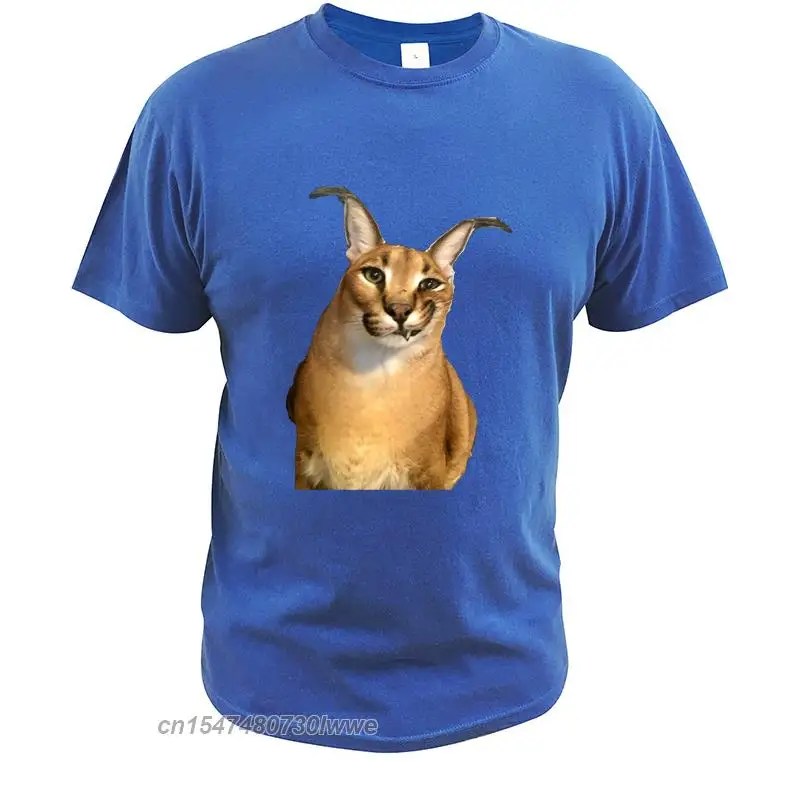 Большая футболка Floppa с забавным мемом Милая рисунком кошки и животного