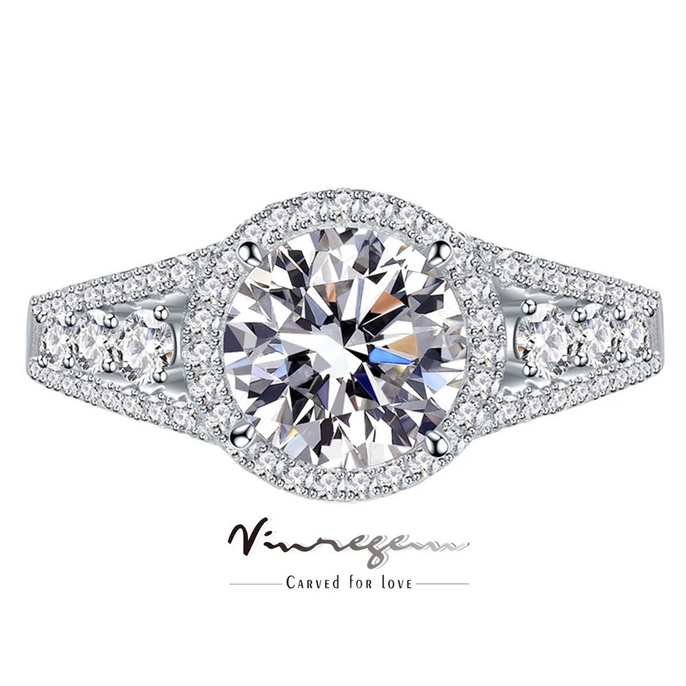 Vinregem 8 мм круглой огранки высокоуглеродистый бриллиант драгоценный камень 100%