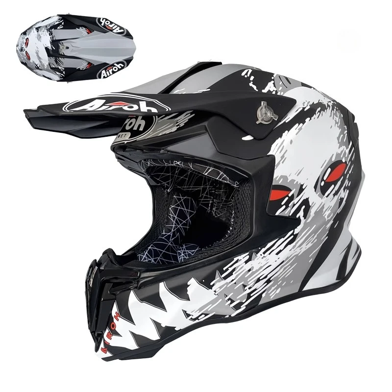 

Оригинальный внедорожный мотоциклетный шлем Airoh, анфас, гоночный шлем Casco, мото велосипедный шлем для скоростного спуска, мотокросса, AM DH, горный велосипед DOT