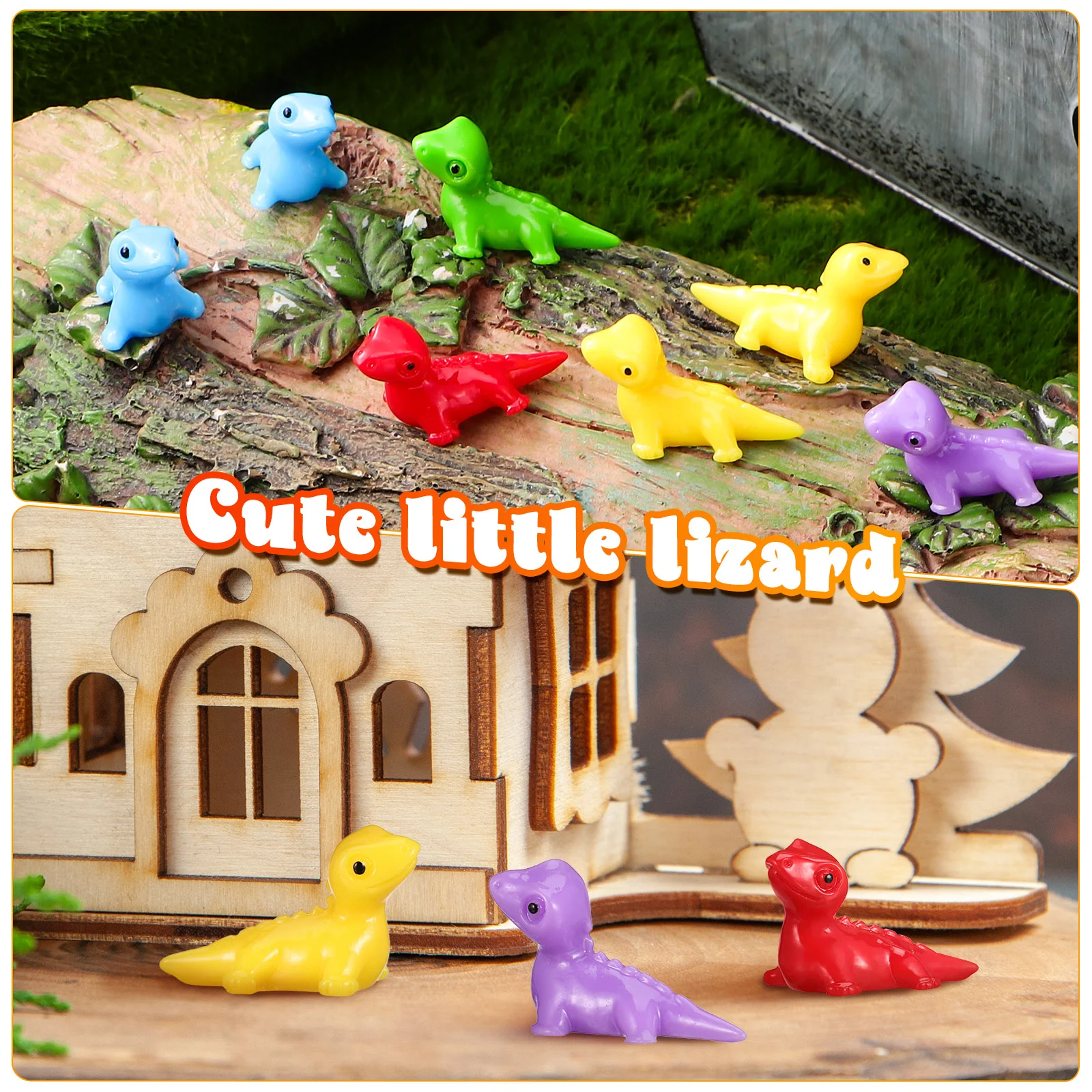 100 шт. мини-фигурки ящериц крошечные скрытые игрушки для домашних животных