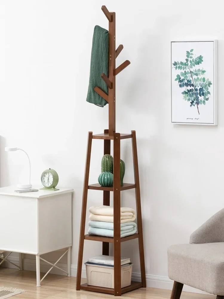 

Clothes Rack Floor Bedroom Coat Rack Clothes Rack Pannier Bag Simple Internet Celebrity Non-Solid Wood Storage