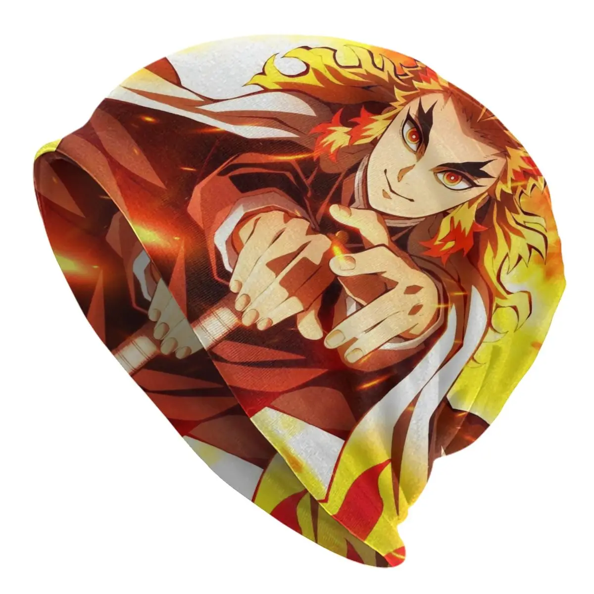 

Demon Slayer Rengoku Skullies Beanies Hat Kimetsu No Yaiba Anime Men Women Outdoor Caps Warm Thermal Elastic Bonnet Knitted Hat