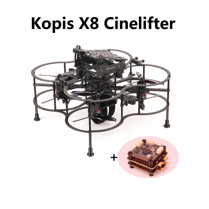 

Holybro Kopis X8 Cinelifter 5 inch Caged Version FPV Aerial Photography Drone For Komodo Zcam BMPCC GH5 Camera