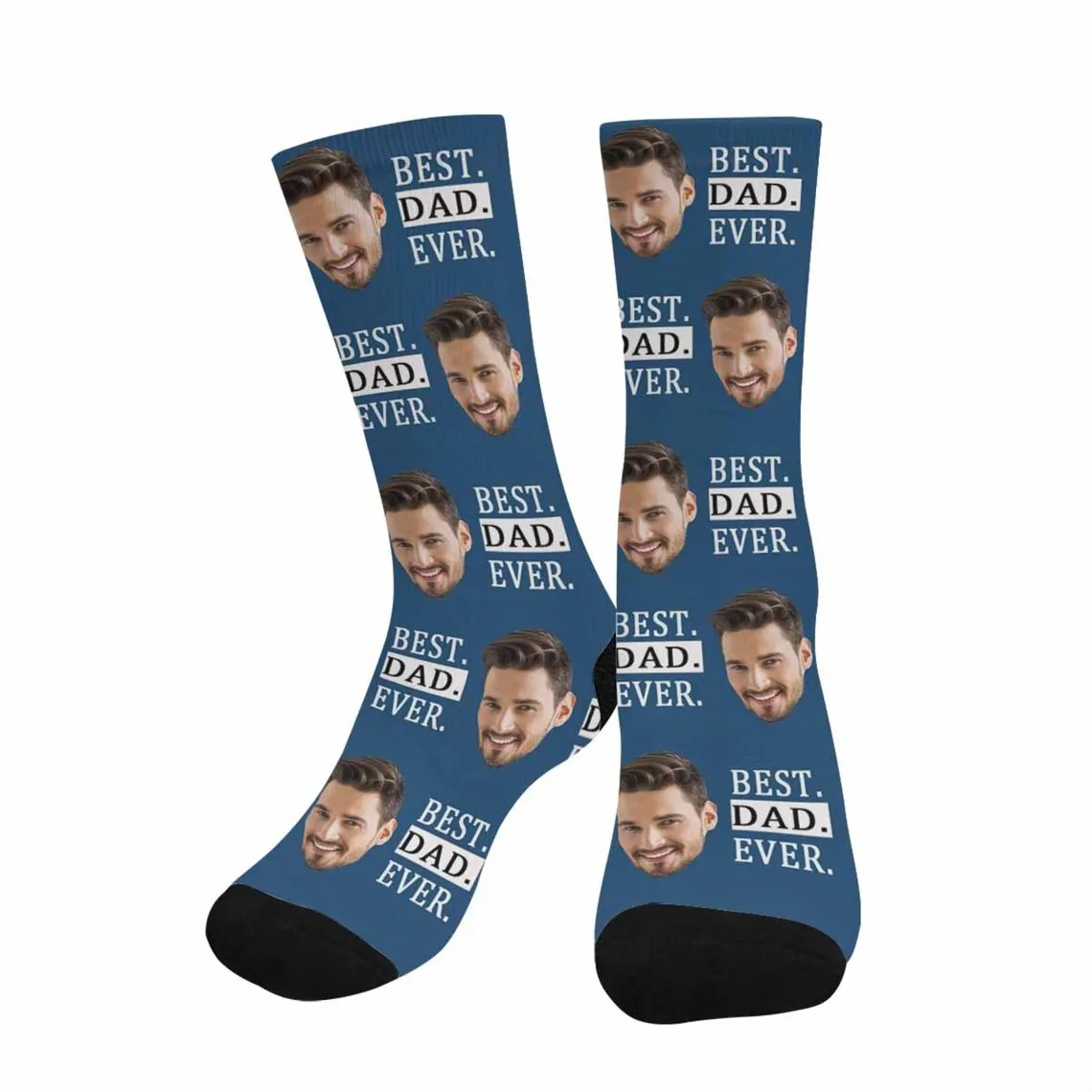 Custom Socks For Best Dad Ever Personalized Photo Print Father's Day Gifts Father-to-be Socks With Face Daddy Birthday Socks