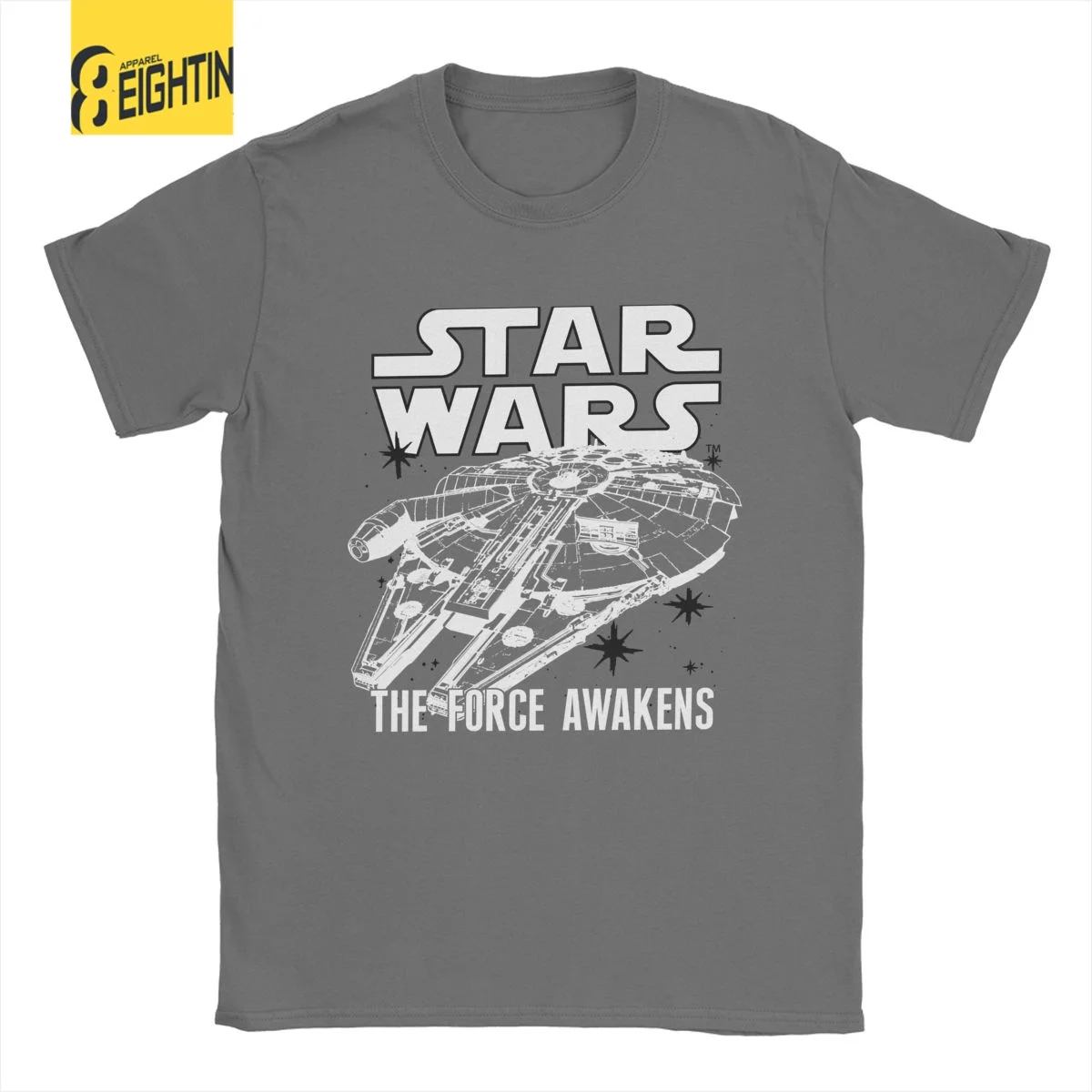 Футболка мужская с коротким рукавом и круглым вырезом из хлопка |