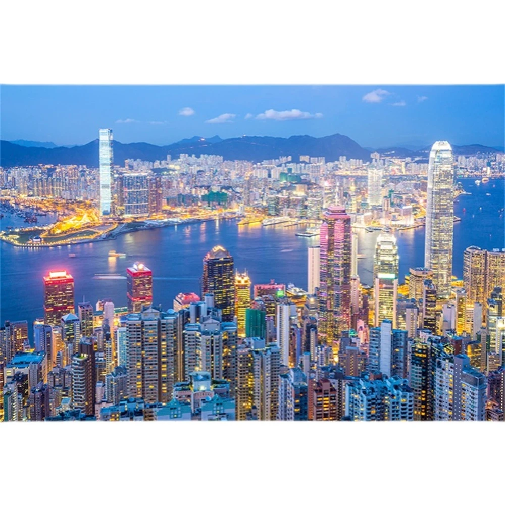 Пользовательские город ночная сцена обои расширение пространство фото ТВ фон