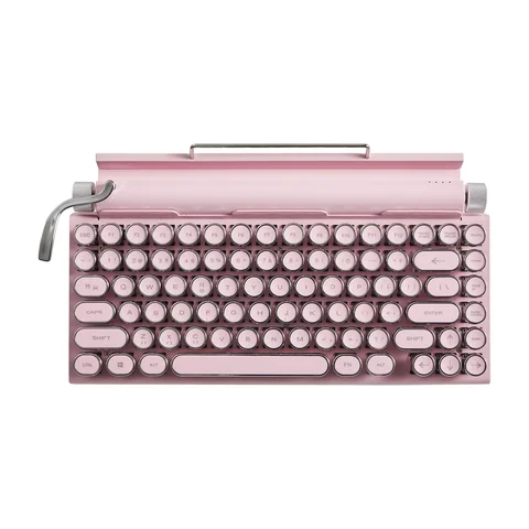 Клавиатура в стиле ретро для пишущей машинки, беспроводная клавиатура с Bluetooth, USB механические колпачки клавиш в стиле панк для настольного ПК/ноутбука/телефона