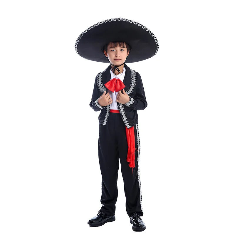 

Традиционный мексиканский танцевальный костюм мариачи Amigo для детей мальчиков костюмы для косплея одежда для фестиваля и вечеринки