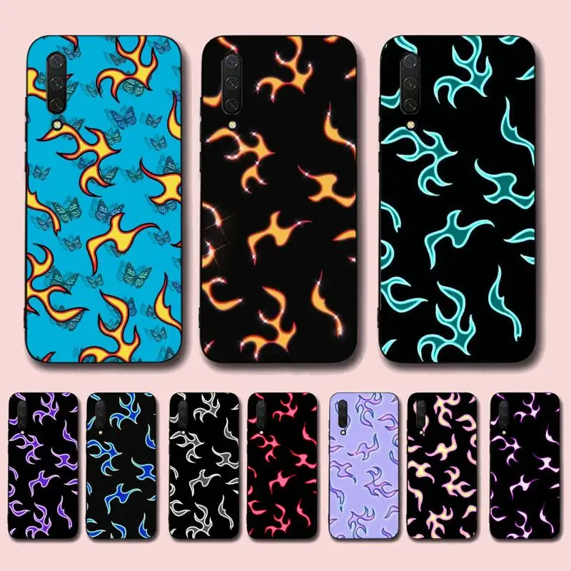 

Matte Flames Phone Case for Xiaomi mi 5 6 8 9 10 lite pro SE Mix 2s 3 F1 Max2 3