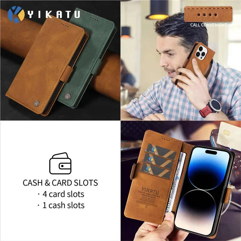 Кожаный чехол-бумажник для Motorola Moto G14 4G G54 G84 5G G32 MotoG14 G 14 84 магнитные чехлы