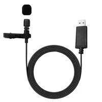 portable usb mini microphone lapel lavalier mic clip on external buttonhole microphones for laptop pc computer recording chat